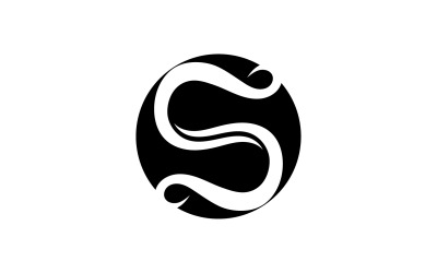 S lettre icône logo vector design v14