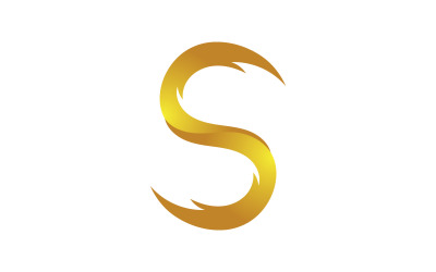 S lettre icône logo vector design v16