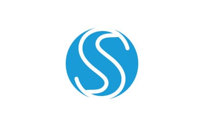S lettre icône logo vector design v18