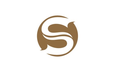 S lettre icône logo vector design v19