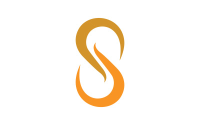 S lettre icône logo vector design v1