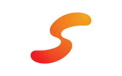 S lettre icône logo vector design v3
