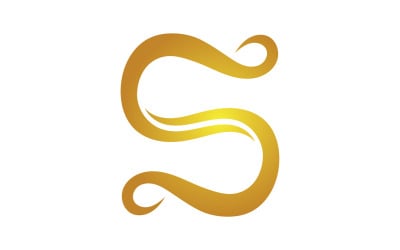 S lettre icône logo vector design v6