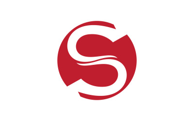 S písmeno ikona logo vektorový design v15