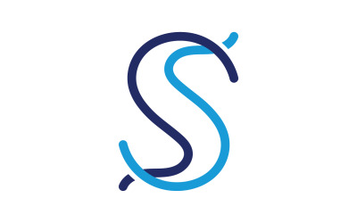 S písmeno ikona logo vektorový design v8