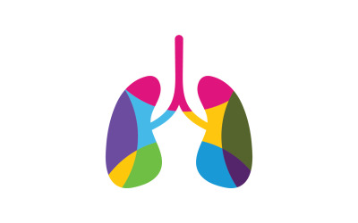 Salud pulmones logotipo y símbolo vector v14