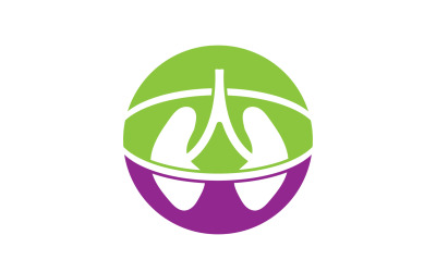 Salud pulmones logotipo y símbolo vector v4