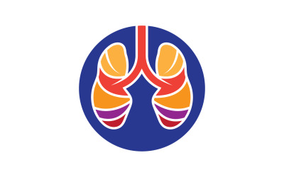 Salud pulmones logotipo y símbolo vector v5