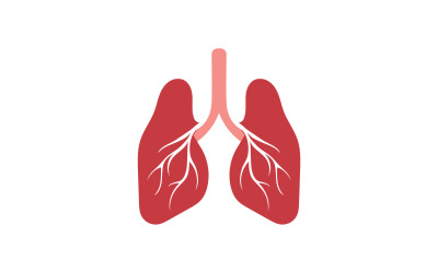 Salud pulmones logotipo y símbolo vector v6