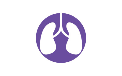 Zdravotní plíce logo a symbol vektor v30