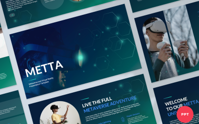 Metta - Modèle PowerPoint de présentation du métaverse