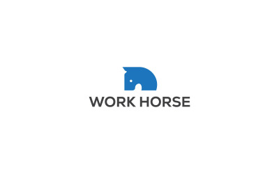 Modelo de design de logotipo de cavalo