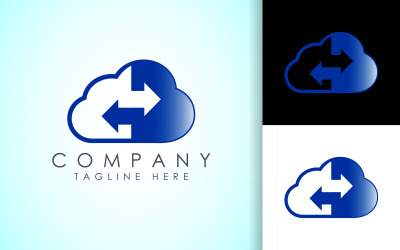 Облачный логотип дизайн вектор template3