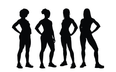 Pacchetto silhouette bodybuilder femminile