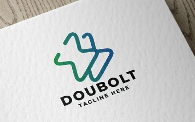 Plantilla de logotipo Dual Bolt Pro