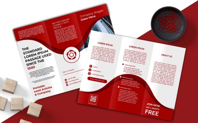 Profesjonalna firma Business Tri-Fold Broszura Projekt - Identyfikacja wizualna