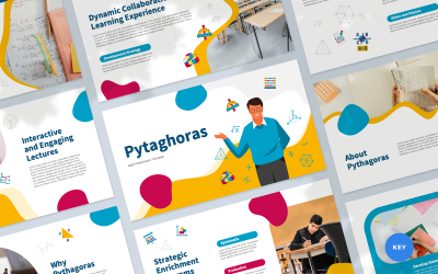 Pythagoras - Keynote-mall för matematikpresentation