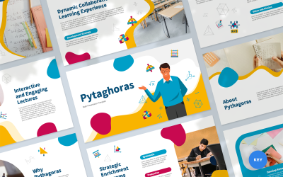 Pythagoras - Matematická prezentace Keynote Šablona