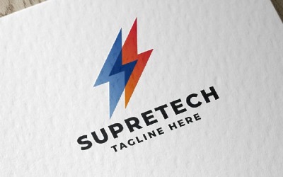 Шаблон логотипа Supre Tech Letter S Pro