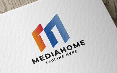 Sjabloon voor Media Home-letter M Pro-logo