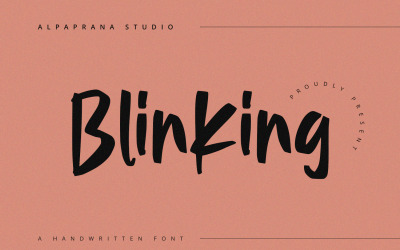 Blinkande - handskrivet teckensnitt