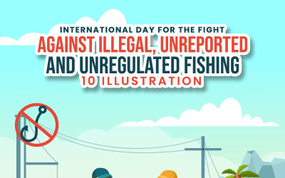 10 Международный день борьбы с незаконным рыболовством Иллюстрация