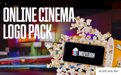 MovieBox — balíček loga pro online kino