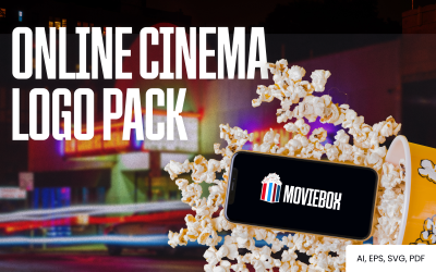 MovieBox — Pacote de logotipos para cinema online