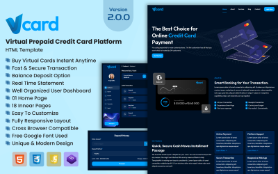 vCard - Plateforme virtuelle de carte de crédit prépayée