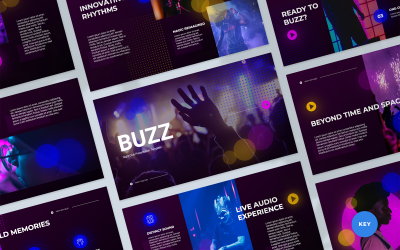 Buzz - modello di nota chiave per la presentazione di un night club