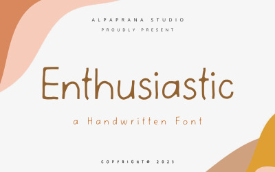Entusiastisk - handskrivet teckensnitt