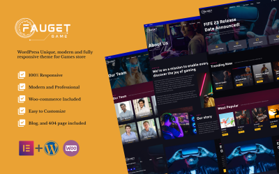 Fauget Games – Gaming Shop WordPress téma