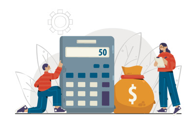 Finans Departmanı Çalışanları İllüstrasyonu