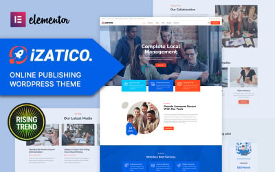 Izatico 营销和出版公司 WordPress 主题