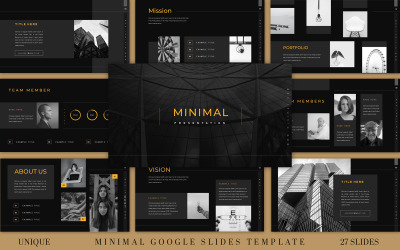 Minimal Dark Business Google Slides-mall