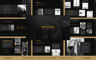 Minimal Dark Business Google Slides Template