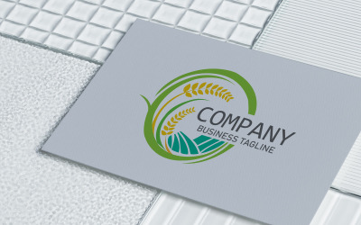 Modello di progettazione del logo della società verde