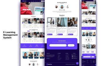 Progettazione della home page Web del sistema di gestione dell&amp;#39;e-learning.
