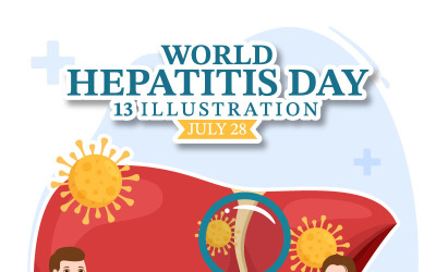 13 Wereld Hepatitis Dag Illustratie