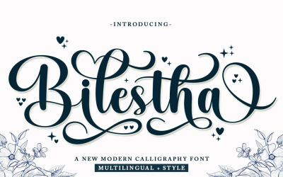Bilestha Calligraphy Script Шрифт