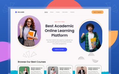 E-Learning-Website Hero-Bereich
