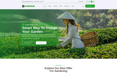 HTML5-шаблон DreamHub для садоводства