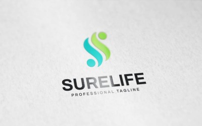 logotipo médico de la letra S o logotipo del seguro de la letra s