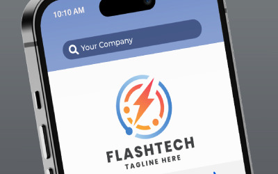 Modelo de logotipo Flash Tech Pro