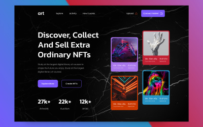 NFT Website Hero Section UI Mall 07