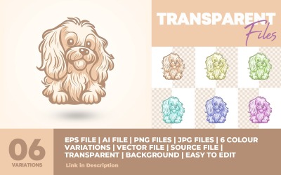 Pastel Poedel Dog Logo Template - Perfect voor poedelliefhebbers en dierenbedrijven