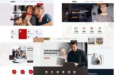 Plantilla PSD de la compañía de seguros Ansol