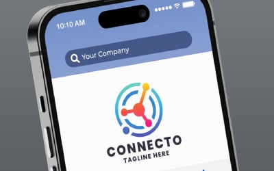 Шаблон логотипа Connecto Pro
