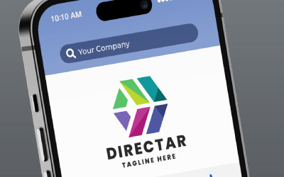 Шаблон логотипа Direct Arrow Side Logo Pro