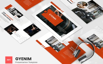 Gyenim — Fitnessstudio Powerpoint-Vorlage